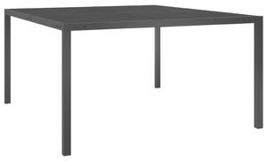 VidaXL 313099 Garden Table 130x130x72 cm Black Steel and Glass