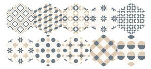 Set od 10 podnih samoljepljivih naljepnica Ambiance Hexagons Gotzone, 20 x 18 cm