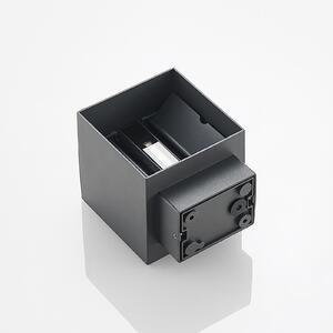 ELC LED vanjska zidna svjetiljka Esani, antracit, gore/dolje, IP54, Crno, Aluminij