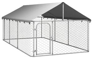 VidaXL Vanjski kavez za pse s krovom 400 x 200 x 150 cm