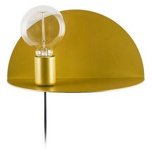 Zidna lampa s policom u zlatnoj boji Homemania Decor Shelfie, dužine 15 cm