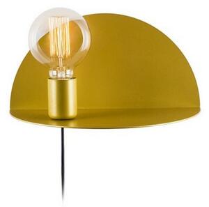 Zidna lampa s policom u zlatnoj boji Homemania Decor Shelfie, dužine 15 cm