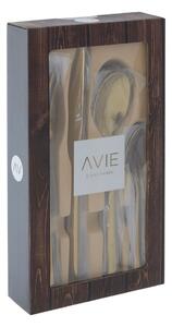 Pribor 16 kom od nehrđajućeg čelika u zlatnoj boji Avie – Premier Housewares