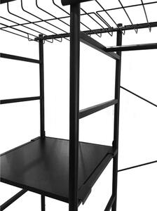 Crni ormar za odjeću Kave Home Storn, visina 182 cm