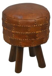 Stolica od kravlje kože HSM collection Art of Nature Vintage Cognac, ⌀ 33 cm