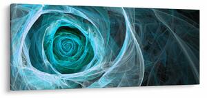Slika - Apstraktna ružičasto plava s crnom pozadinom (120x50 cm)