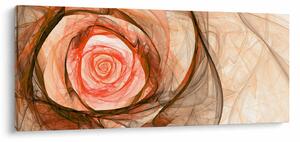 Slika - Apstraktna ružičasta s bijelom pozadinom (120x50 cm)