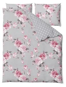 Siva pamučna posteljina za krevet za jednu osobu Bonami Selection Belle, 140 x 200 cm