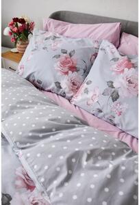Siva pamučna posteljina za bračni krevet Bonami Selection Belle, 160 x 220 cm