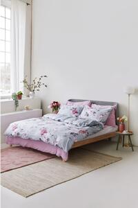 Siva pamučna posteljina za bračni krevet Bonami Selection Belle, 160 x 200 cm