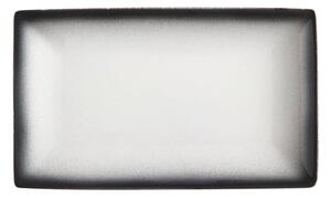 Bijelo-crni keramički tanjur Maxwell & Williams Caviar, 27,5 x 16 cm