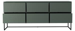 Sivo-zelena niska komoda 176x76 cm Lipp - Tenzo