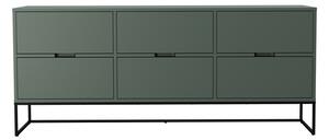 Sivo-zelena niska komoda 176x76 cm Lipp - Tenzo