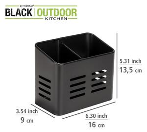 Crni stalak za pribor za jelo Wenko Black Outdoor Kitchen Baco
