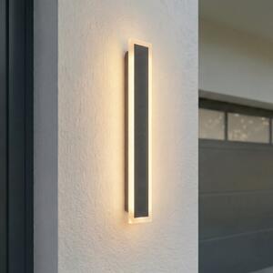 Lucande Ilora vanjska zidna LED svjetiljka, crna, 60 cm, CCT, IP65, Crno, Nehrđajući čelik