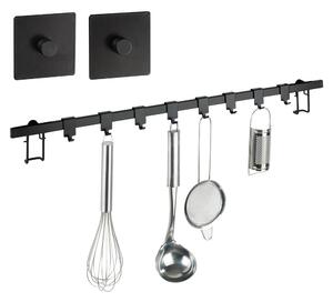 Crna kuhinjska vješalica Wenko Turbo-Loc® Gala, dužine 60 cm