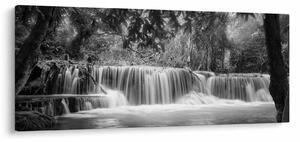 Slika - Crno bijeli vodopad (120x50 cm)