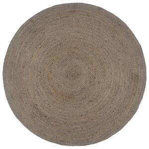 VidaXL Ručno rađeni tepih od jute okrugli 210 cm sivi