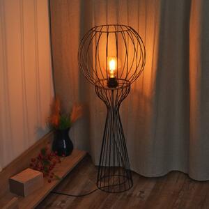 Podna lampa Mercure, crna, metal/plastika, visina 93 cm