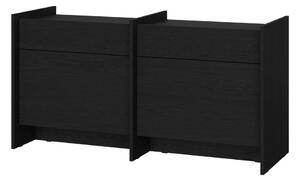 Crna komoda 146x76x51 cm Hido – noo.ma