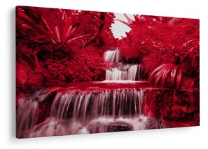Slika - Indonezijski vodopadi u crvenoj boji (90x60 cm)