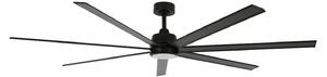 Stropni ventilator s rasvjetom u Atlanti, crni, DC, tih – Beacon Beacon Lighting, Atlanta, prigušiv, Crno, Dnevna soba, Aluminij, Moderan