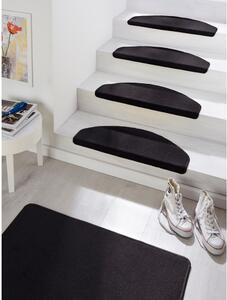 Set od 15 crnih tepiha za stepenice Hanse Home Fancy, 23 x 65 cm