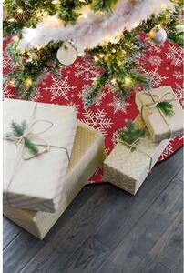 Pamučni tepih ispod božićnog drvca Butter Kings Freezy Snowflakes, ø 130 cm