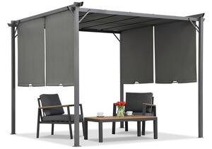 Antracit terasa pergola Sevilla 3x3m Garden Point