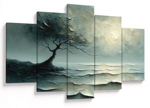 Slika - Uljana slika stabla s oceanom (150x105 cm)