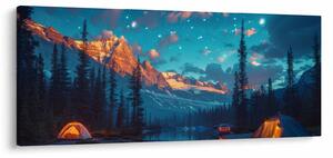 Slika - Kampiranje u planinama (120x50 cm)