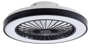 Teleo LED Stropni ventilator Crna - Lindby Lindby, Teleo, prigušiv, Crno, Dnevna soba, Plastika, Moderan