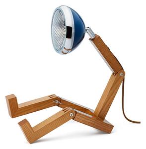 Stolne Lampa MR. WATTSON, Plava, Dnevna soba, Drvo, Dizajn