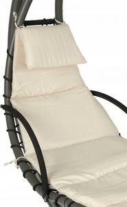 Moderna viseća stolica na okviru s baldahinom