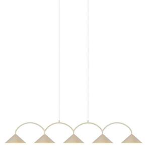 Viseće Svjetiljka Globen Lighting, CURVE 5, prigušiv, Bež, Kuhinja, Metal, Vintage