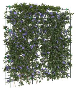 VidaXL Vrtna rešetka za biljke penjačice U-oblik 181x31x182,5 cm čelik
