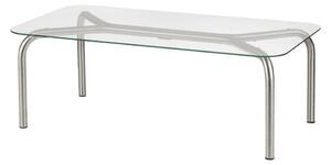 Stolić za kavu sa staklenom pločom stola u srebrnoj boji 60x110 cm Uku – noo.ma