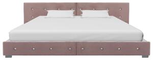 VidaXL Okvir za krevet ružičasti baršunasti 160 x 200 cm