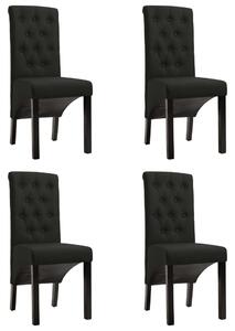 VidaXL Blagovaonske stolice od tkanine 4 kom crne