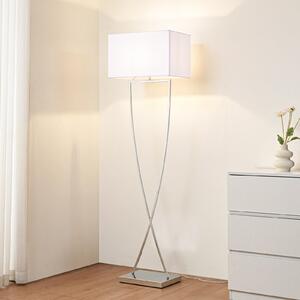 Podne Lampa Lucande, Evaine, Bijela, Dnevna soba, Metal, Moderan