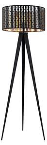 Podne Lampa Lindby, Thoralf, Crno, Dnevna soba, Metal