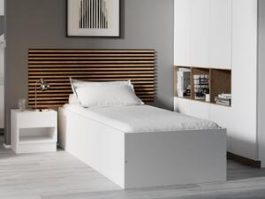Krevet BELLA 90 x 200 cm, bijeli Podnica: Sa podnicom od letvi, Madrac: Madrac Deluxe 10 cm