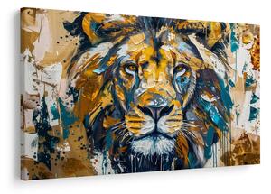 Slika - Apstraktna uljana slika s lavom (90x60 cm)