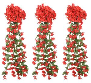 VidaXL Vijenci od umjetnog cvijeća 3 kom boja proljetnih ruža 85 cm