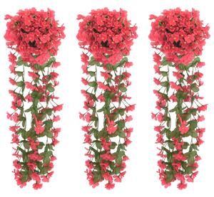 VidaXL Vijenci od umjetnog cvijeća 3 kom boja ruža 85 cm