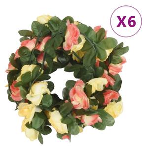 VidaXL Vijenci od umjetnog cvijeća 6 kom boja proljetnih 250 cm