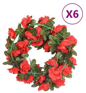 VidaXL Vijenci od umjetnog cvijeća 6 kom boja proljetnih ruža 240 cm
