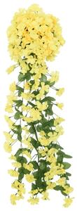 VidaXL Vijenci od umjetnog cvijeća 3 kom žuti 85 cm