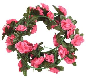 VidaXL Vijenci od umjetnog cvijeća 6 kom boje crveno ružičaste 240 cm