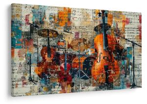 Slika - Glazbeni instrumenti (90x60 cm)